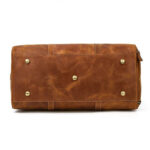 Premium Luggage Leather Duffel Bag, Brown Zing Apparel