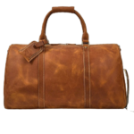 Premium Luggage Leather Duffel Bag, Brown Zing Apparel