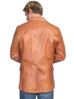 Scully Tan Lambskin Leather Blazer Men, Brown Zing Apparel