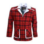 Ryanâ€™s Checkered Cotton Jacket With White Shearling Zing Apparel