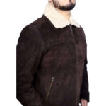 Andrew Lincoln Suede Leather Jacket, Brown Zing Apparel