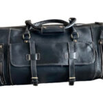 Premium Cow Leather Duffle Bag, Black Zing Apparel