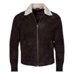 Andrew Lincoln Suede Leather Jacket, Brown Zing Apparel