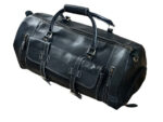 Premium Cow Leather Duffle Bag, Black Zing Apparel