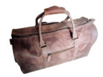 Leather Weekend Travel Bag Wilson, Brown Zing Apparel
