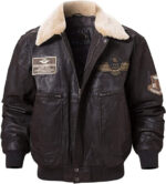 Wool Shearling Jacket Men For Winter, Fur Collar Zing Apparel