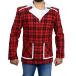 Ryanâ€™s Checkered Cotton Jacket With White Shearling Zing Apparel