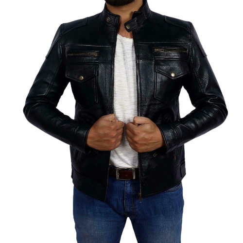 Real Biker Genuine Leather Jacket Zing Apparel
