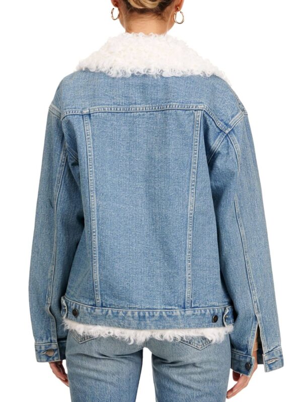 Sherpa Trucker Jacket Women, Blue Zing Apparel