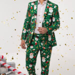 Christmas Santa Green Suit