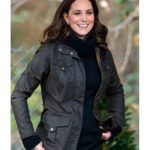 Halloween Jacket - Kate Middleton Casual Brown Leather Jacket  Zing Apparel