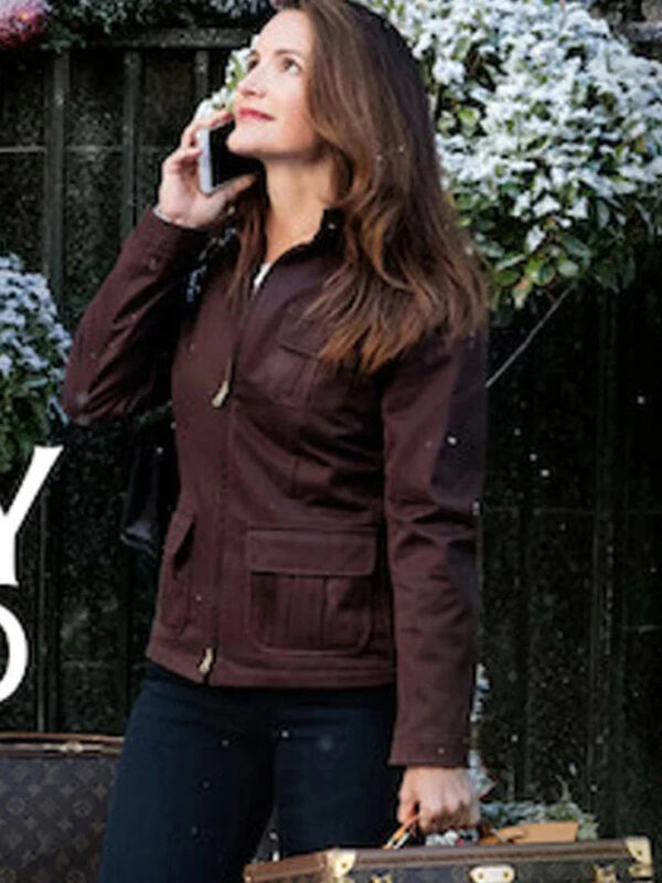 Kristin Davis Holiday In The Wild Brown Jacket Zing Apparel