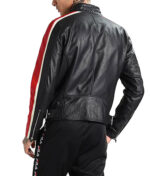 Men's Genuine Leather Jacket in Black n  Red Zing Apparel