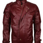 Genuine Lambskin Leather Bike Men, Maroon Zing Apparel