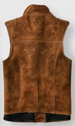 Handmade Brown Suede Vest Zing Apparel
