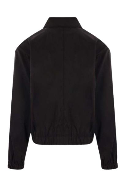 Casual Cotton Zipper Jacket Women, Black Zing Apparel