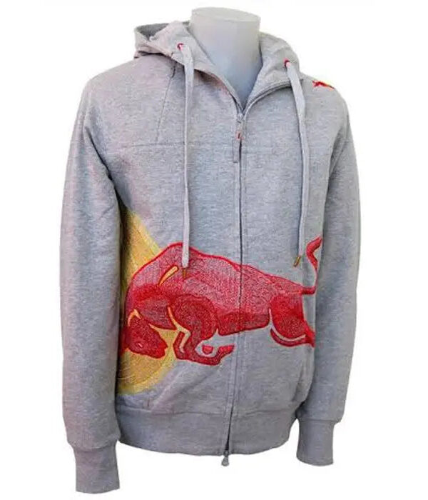 Vintage Red Bull Big Embroidered Logo Racing Hoodie Zing Apparel