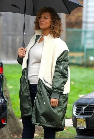 The Equalizer Queen Latifah Green & White Coat Zing Apparel