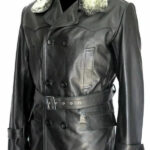 German Submarine Black Cow Shearling Leather Jacket Zing Apparel