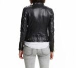 Slim Fit Women Biker Jacket, Black Zing Apparel