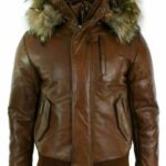 Brown Modern Shearling Jacket For Men Zing Apparel