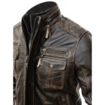 Black Leather Motorcycle Jacket Zing Apparel