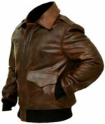 G-1 Brown Bomber Distressed Leather Jacket Zing Apparel