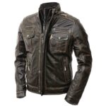 Black Leather Motorcycle Jacket Zing Apparel
