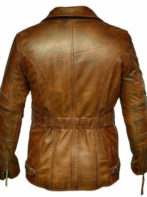 Tan Brown Belted Sheep Leather Jacket Zing Apparel