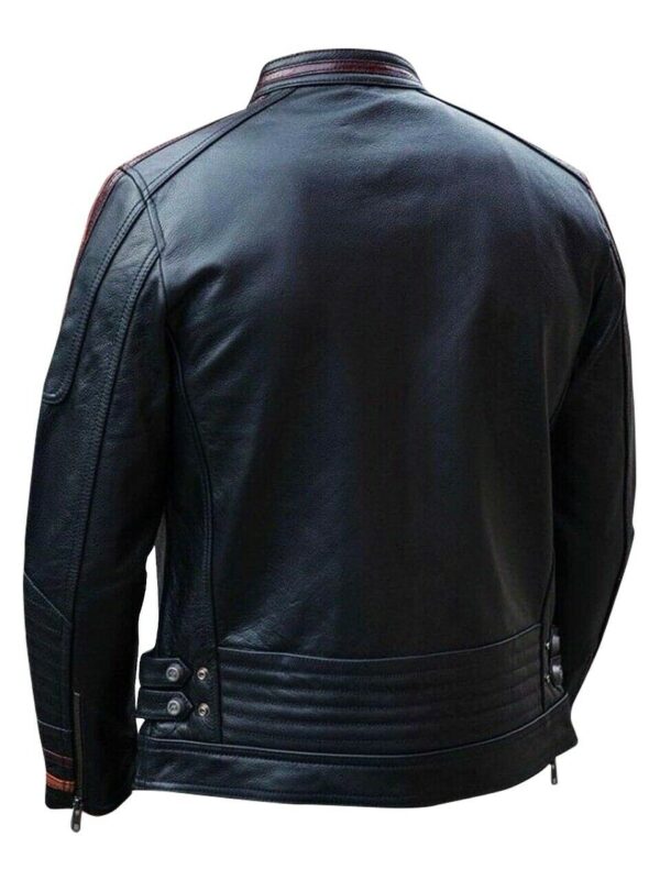 Rivet Antique Leather Jacket Men, Black Zing Apparel
