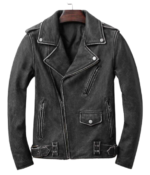 Stonewash Distressed Vintage Leather Jacket Zing Apparel