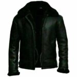 Pilot Aviator Bomber Jacket Men, Black Zing Apparel