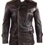 German Vintage Leather Blazer Men, Black Zing Apparel