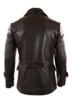 German Vintage Leather Blazer Men, Black Zing Apparel