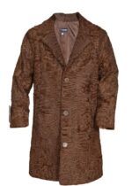 Shearling Coat on Real Astrakhan Swakara Wavy Karakul Fur Zing Apparel