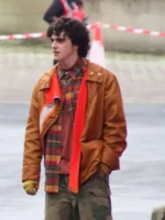 Jack Dylan Grazer 4 Kids Walk Into a Bank Brown Jacket - Image 2