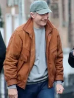 Liam Neeson 4 Kids Walk Into a Bank Brown Jacket - Image 2