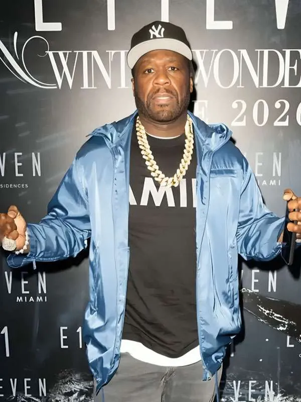 50 Cent New Year’s Eve Blue Jacket