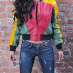 Women’s 8 Ball Pool Leather Bomber Jacket