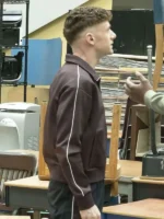 Abbott Elementary S05 Chris Perfetti Brown Track Jacket - Image 2