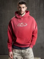 Barça Aftermatch Hoodie Red - Image 2
