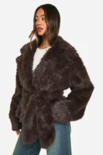 Boohoo-Brown-Faux-Fur-Jacket