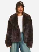 Boohoo-Faux-Fur-Jacket-Brown