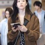 Can This Love Be Translated Go Youn-jung Brown Suede Jacket