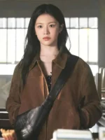 Can This Love Be Translated Go Youn-jung Brown Suede Jacket - Image 2