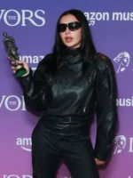 Charli XCX Ivor Novello Awards Black Leather Jacket