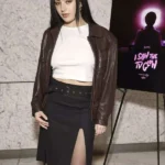 Charli XCX I Saw the TV Glow 2024 Premiere Leather Jacket