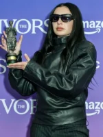 Charli XCX Ivor Novello Awards Black Leather Jacket