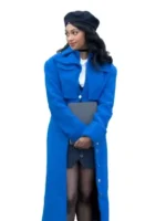Beyond the Gates Kat Richardson Blue Wool Coat