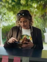 Lillian Vandenberg Dear Life Brown Bomber Jacket - Image 3